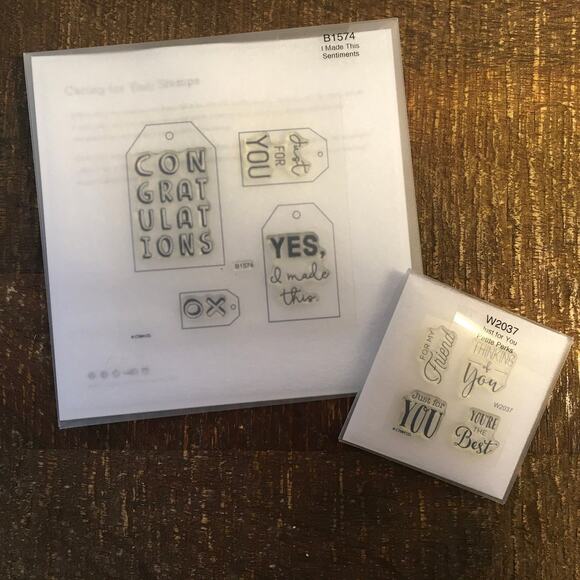 Close to My Heart Stamps B1574 I Made This W2037 Just for You Petite My Acrylix - Picture 1 of 2